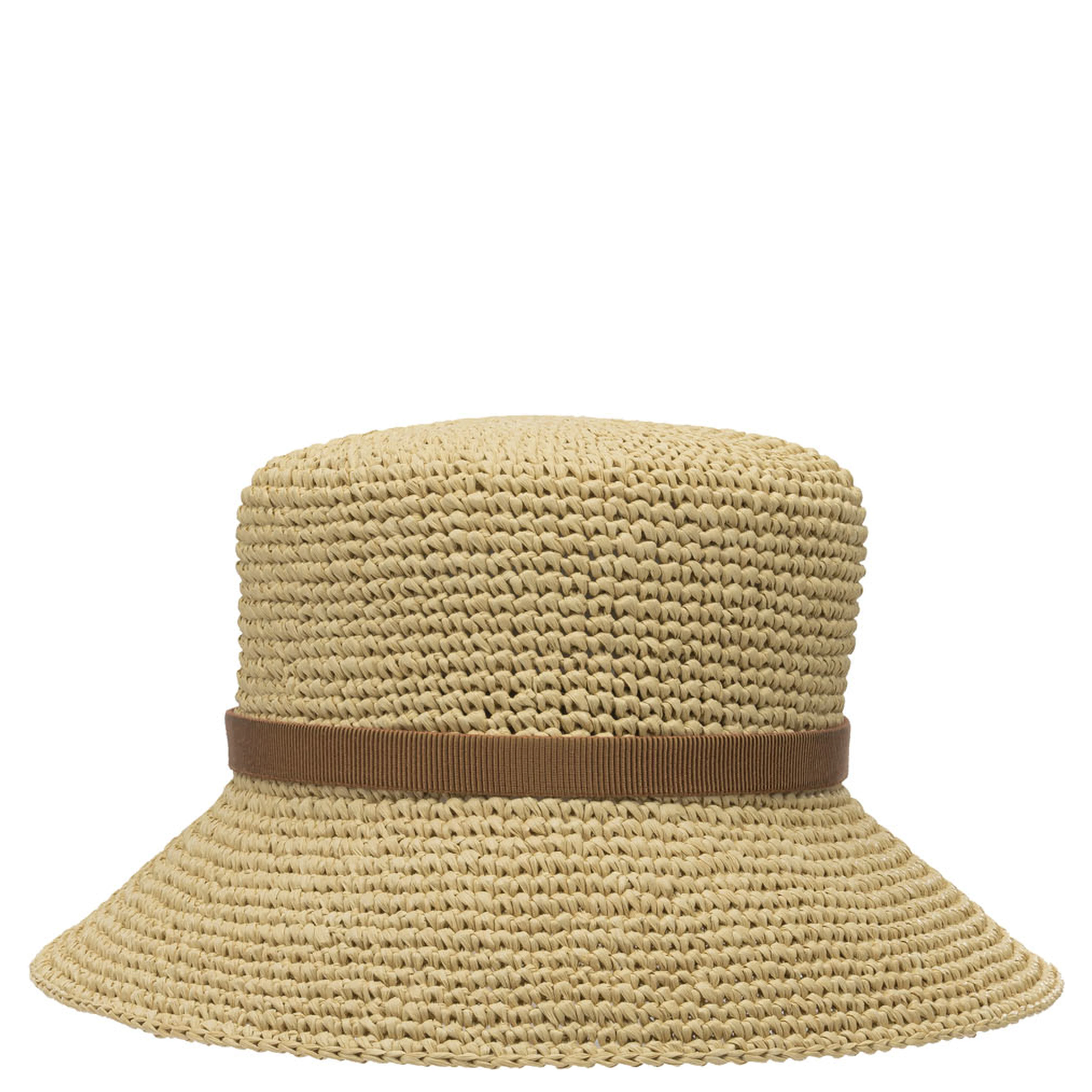 Bucket hat in palm leafes