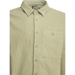 Corduroy overshirt jacket with Lens logo