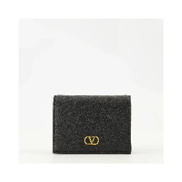 Leather VLogo wallet