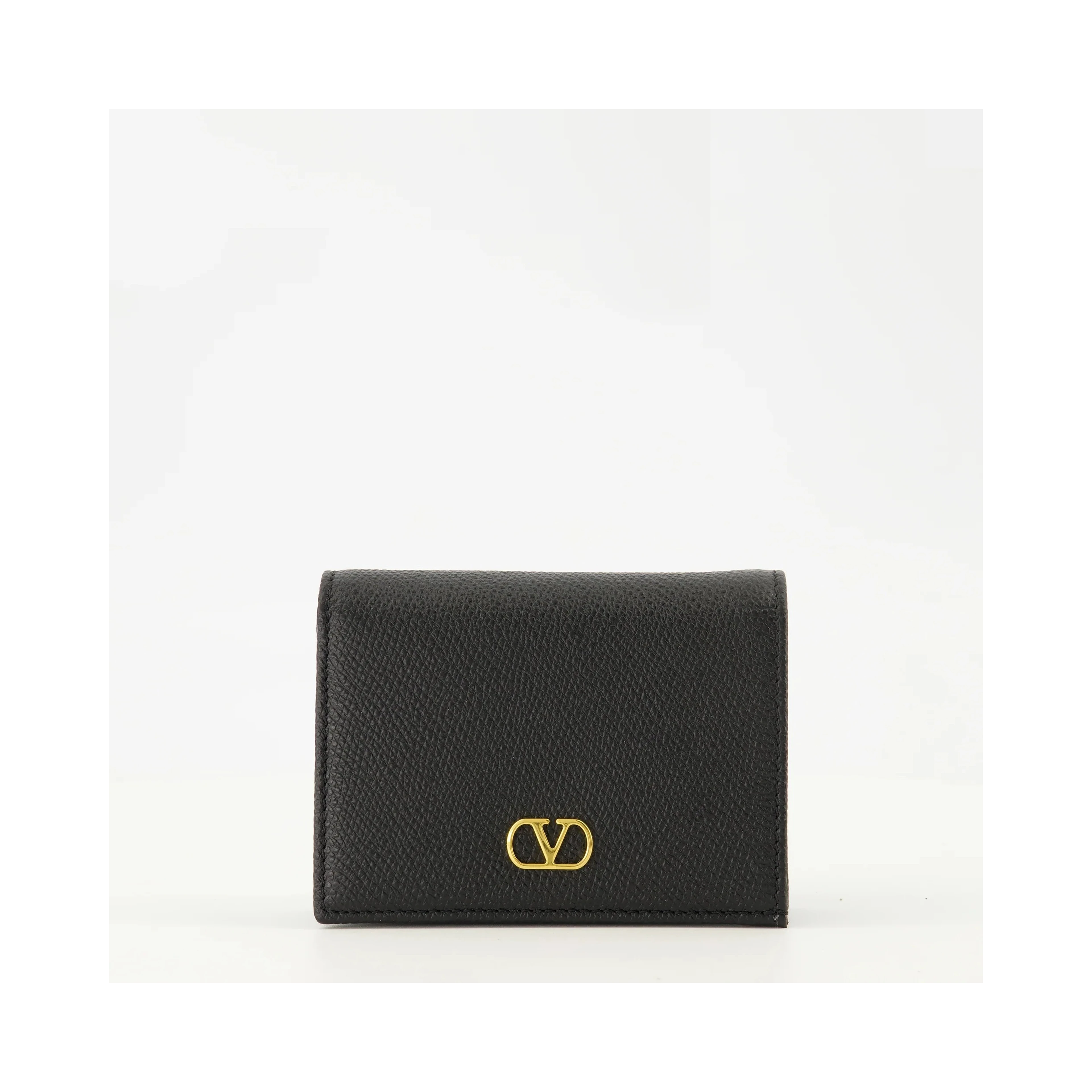 Leather VLogo wallet