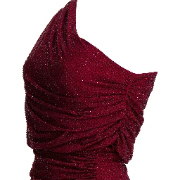 Midi draped dress wirh strass