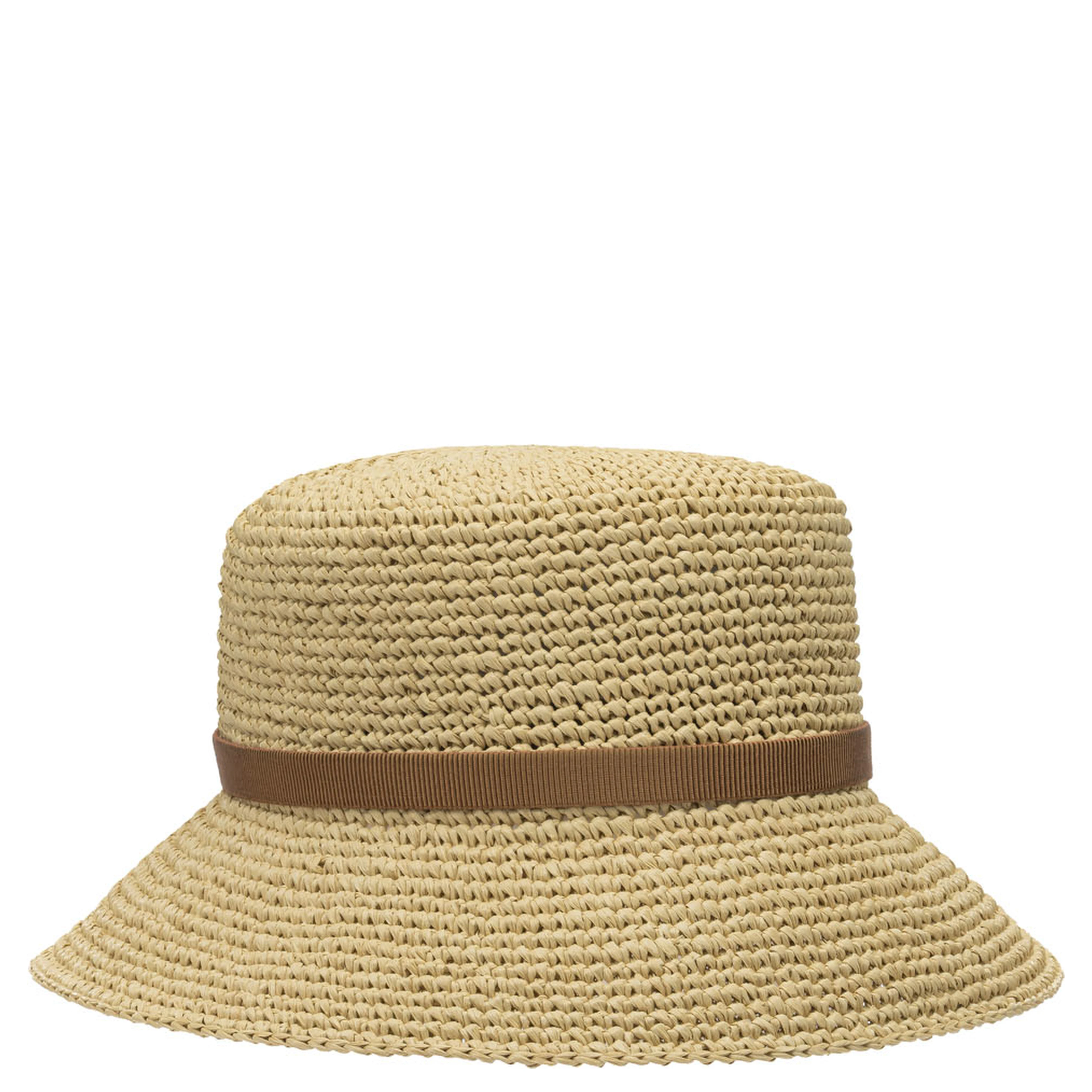 Bucket hat in palm leafes