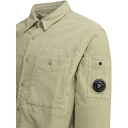 Corduroy overshirt jacket with Lens logo