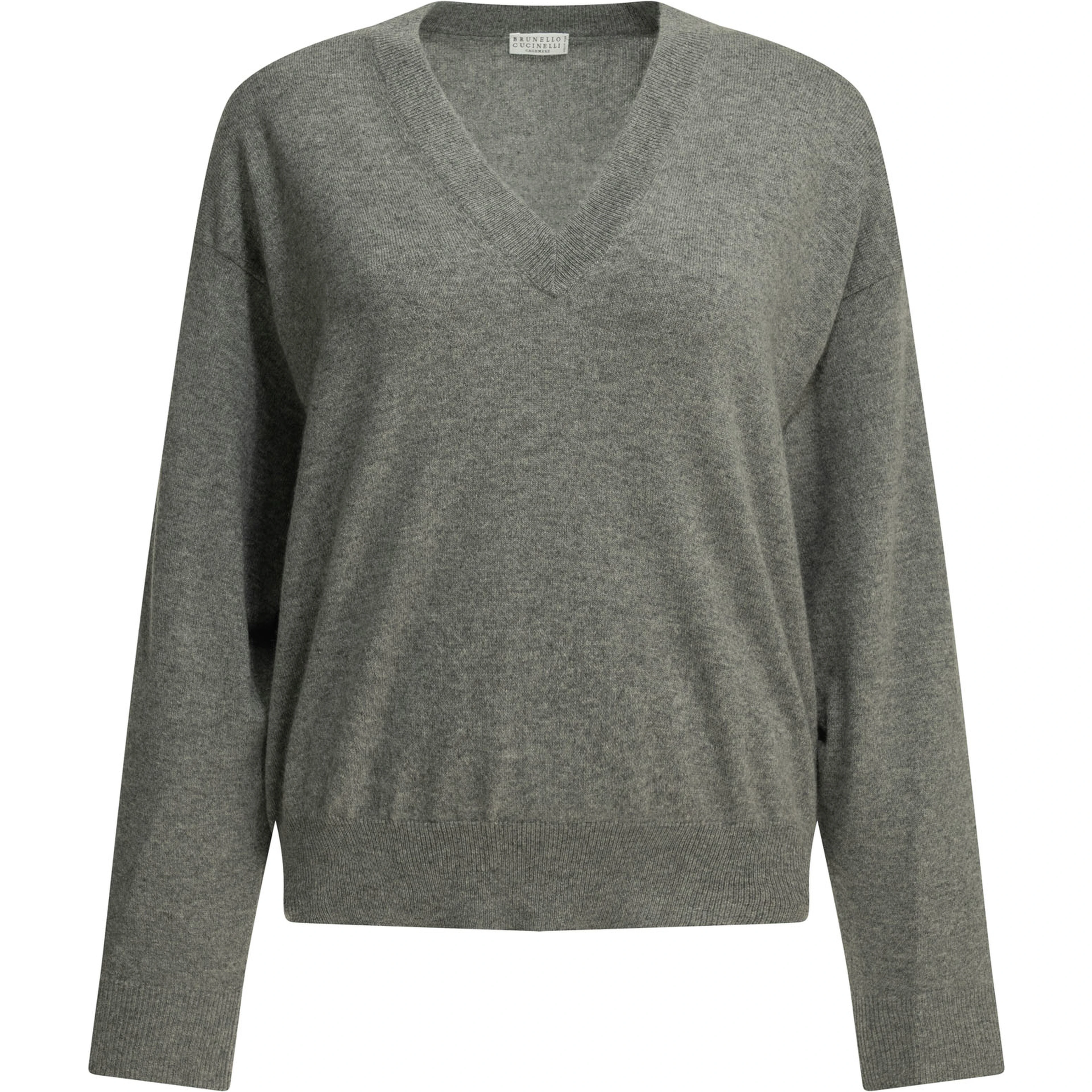 V-neck knitwear in cashmere