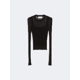Trompe loeil viscose sweater