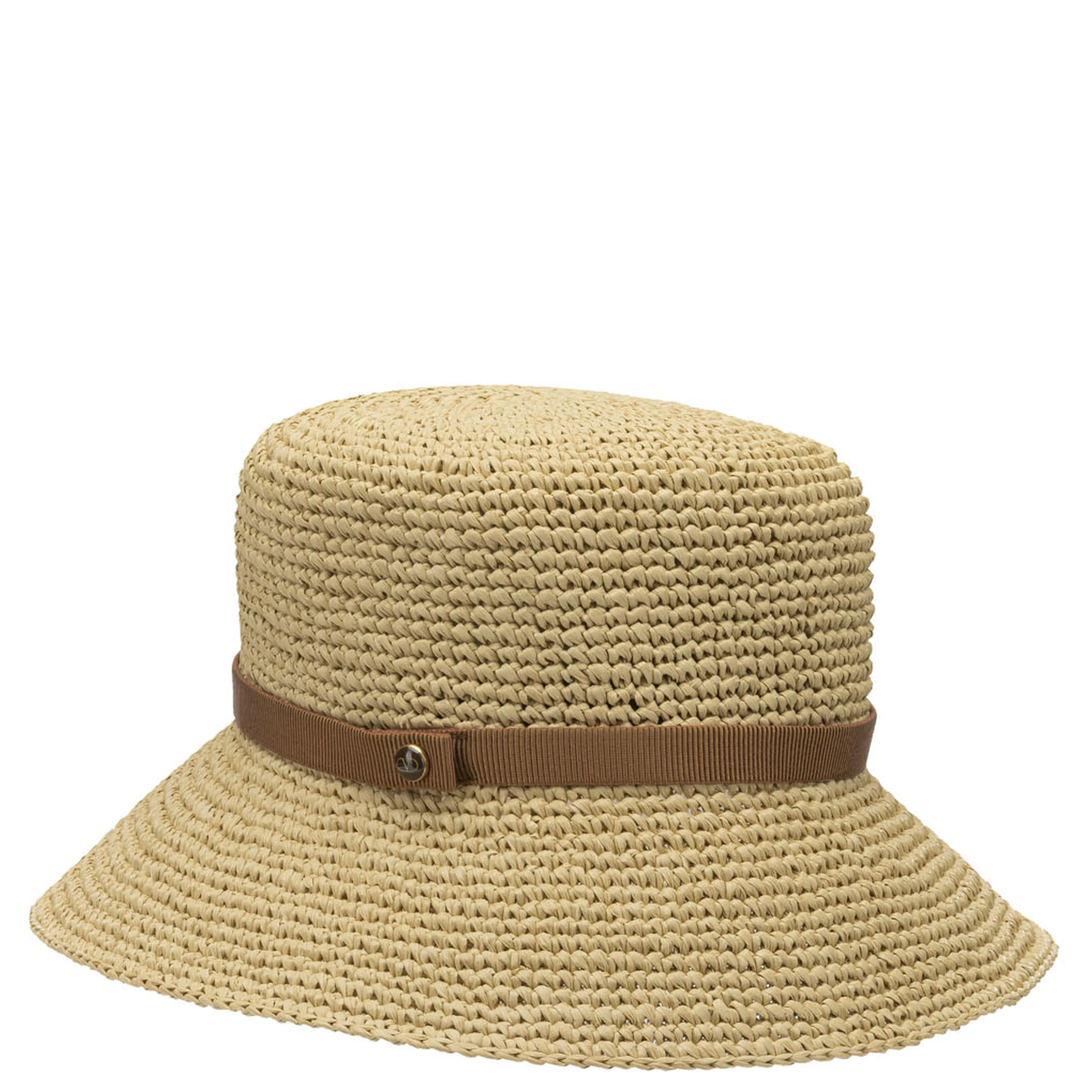 Bucket hat in palm leafes