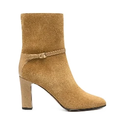 "VLogo 85MM" zip ankle boots in suede