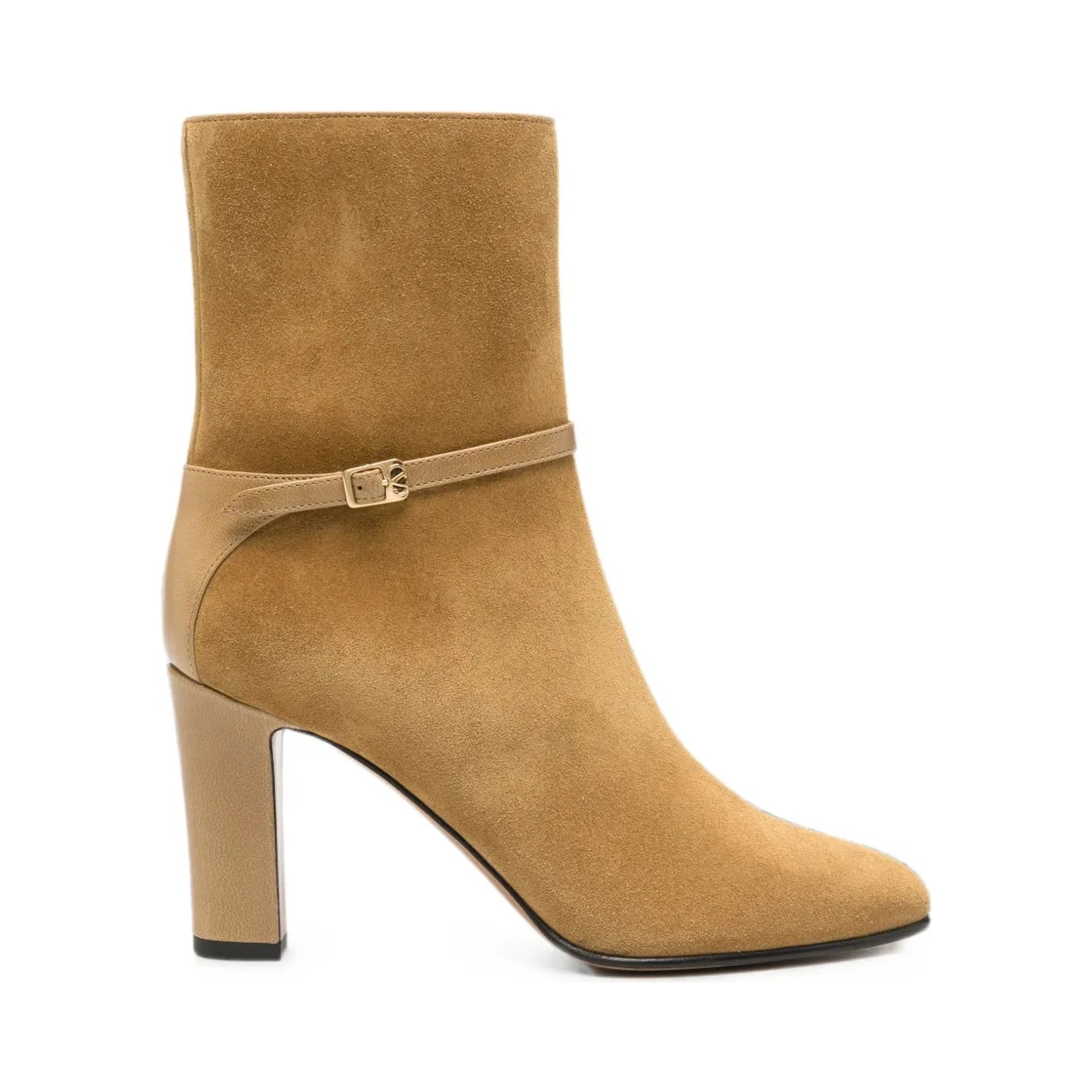 "VLogo 85MM" zip ankle boots in suede