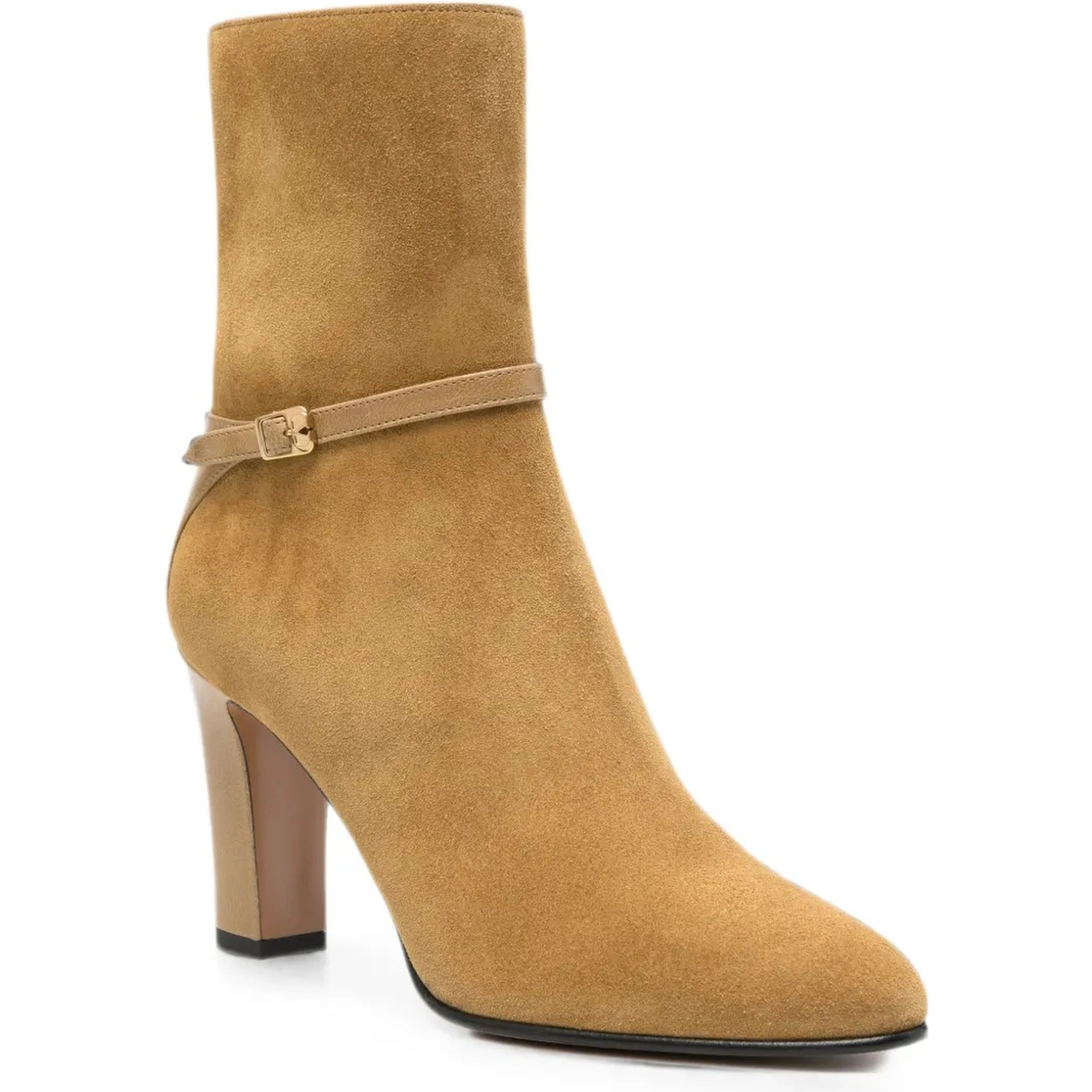 "VLogo 85MM" zip ankle boots in suede