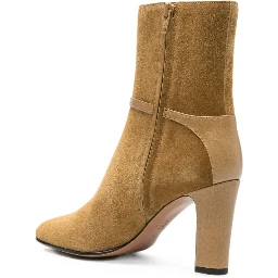 "VLogo 85MM" zip ankle boots in suede