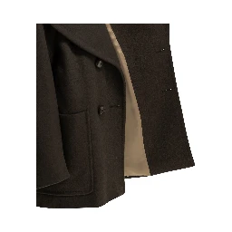 Double-breasted coat in cashmere