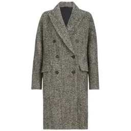 Double-breasted chevron coat