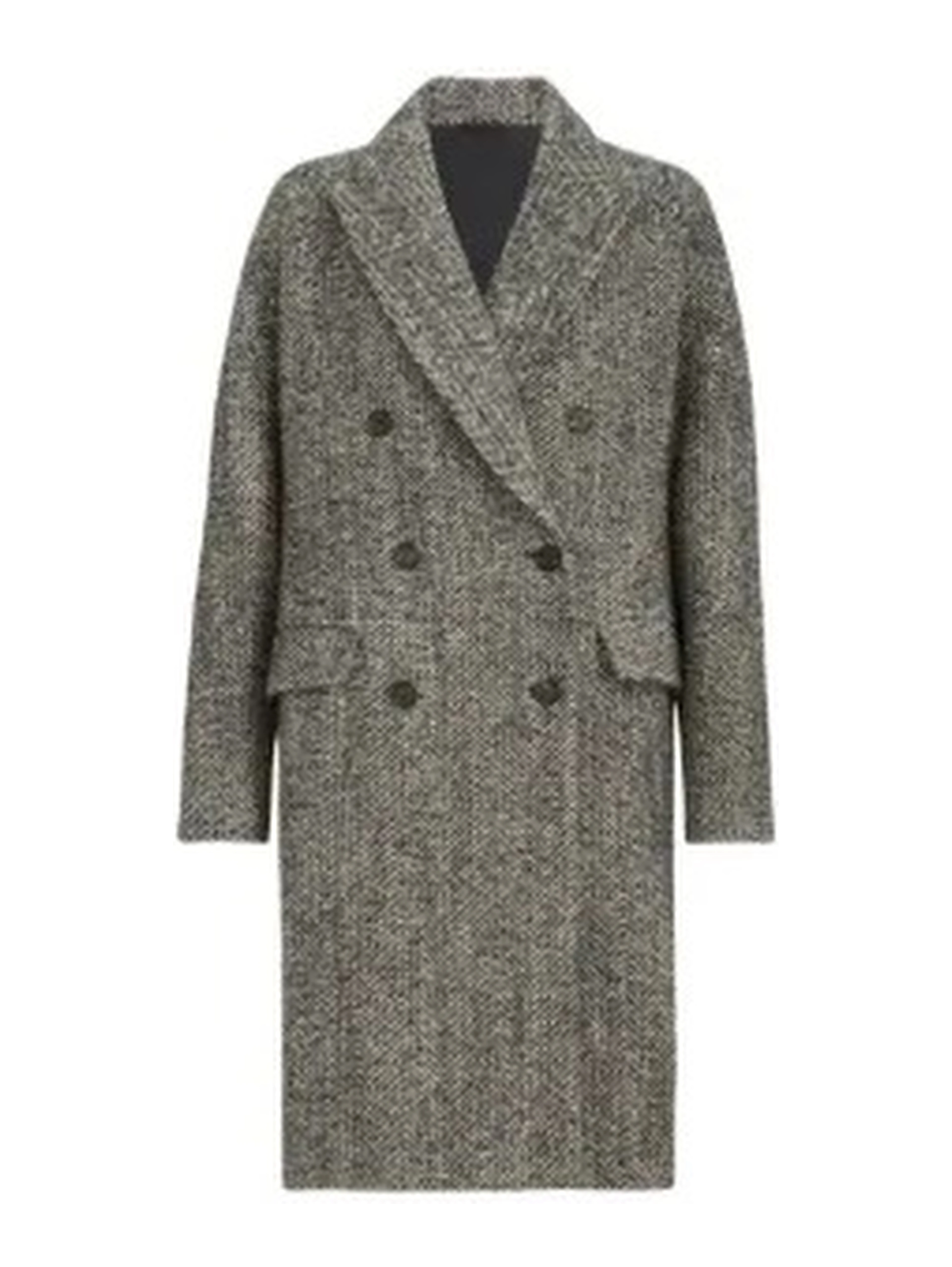 Double-breasted chevron coat