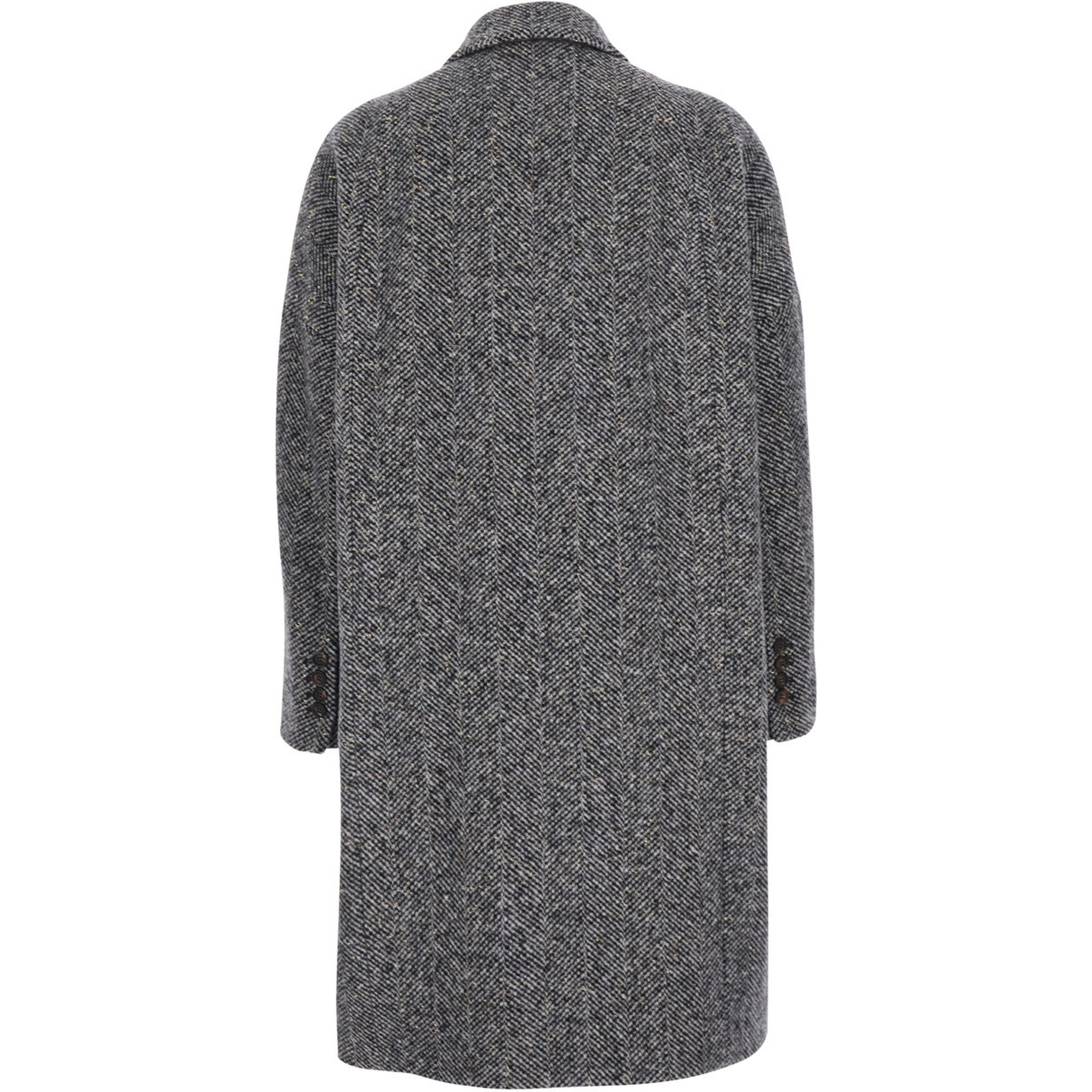 Double-breasted chevron coat