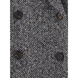 Double-breasted chevron coat