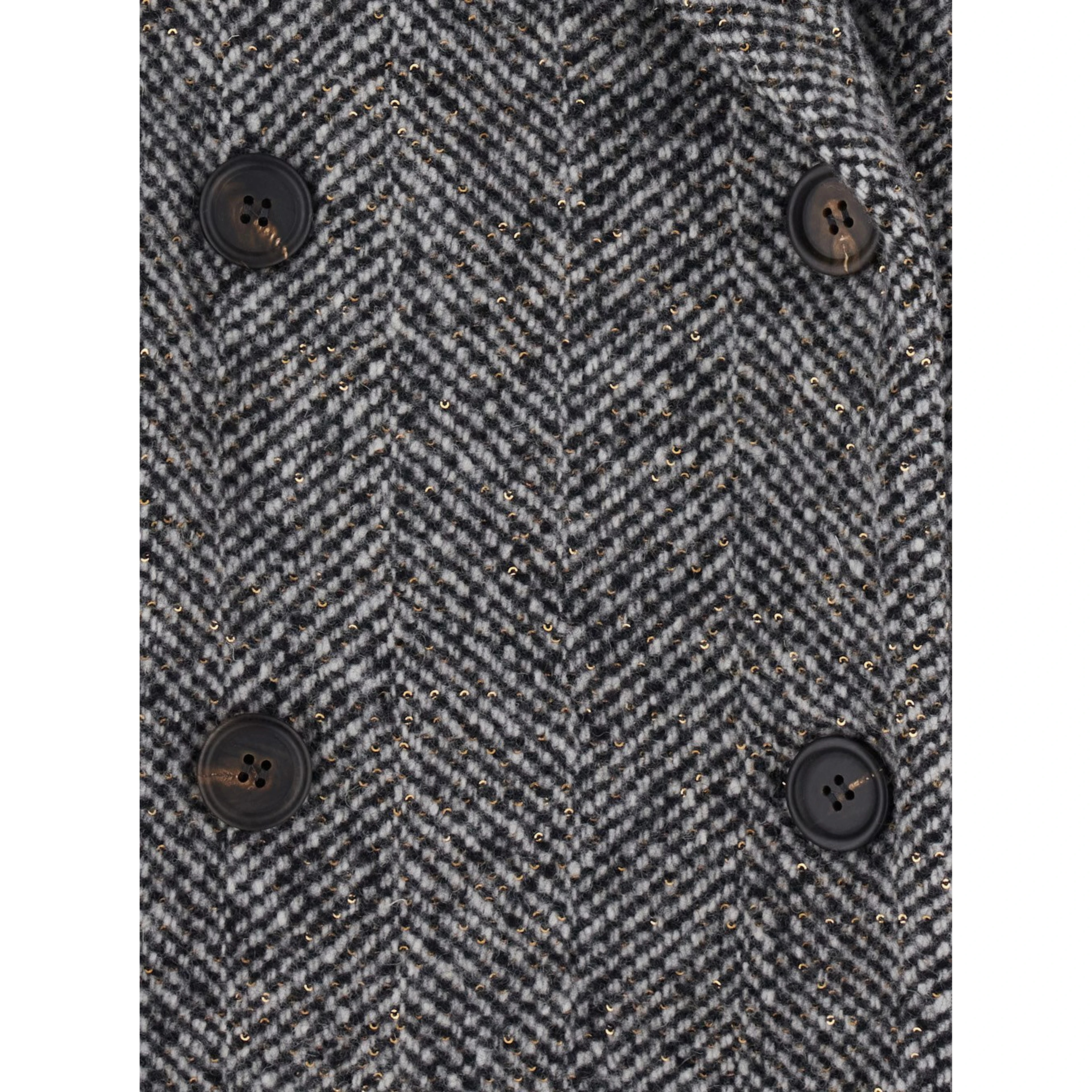 Double-breasted chevron coat