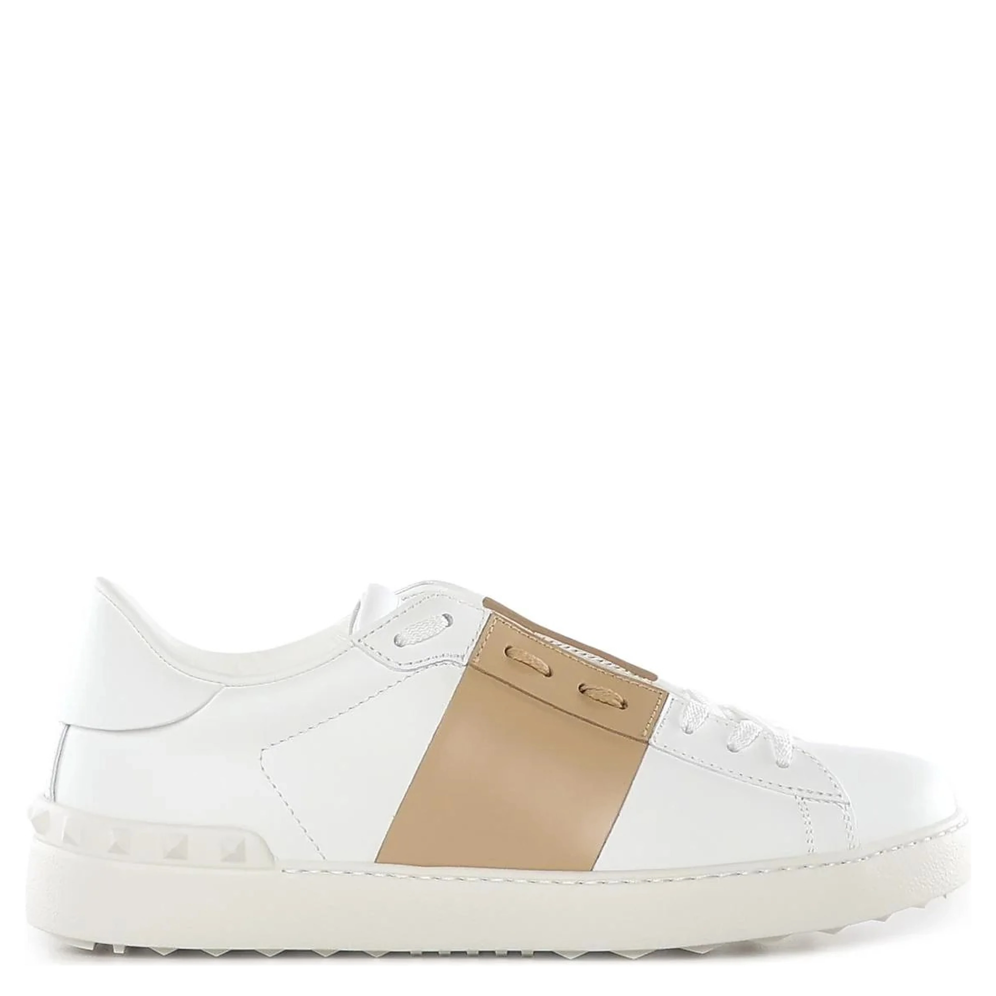 "Open" sneakers in leather