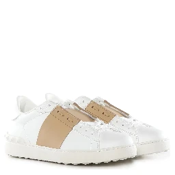"Open" sneakers in leather