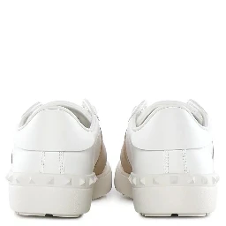 "Open" sneakers in leather