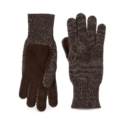 Cashmere gloves with leather palms