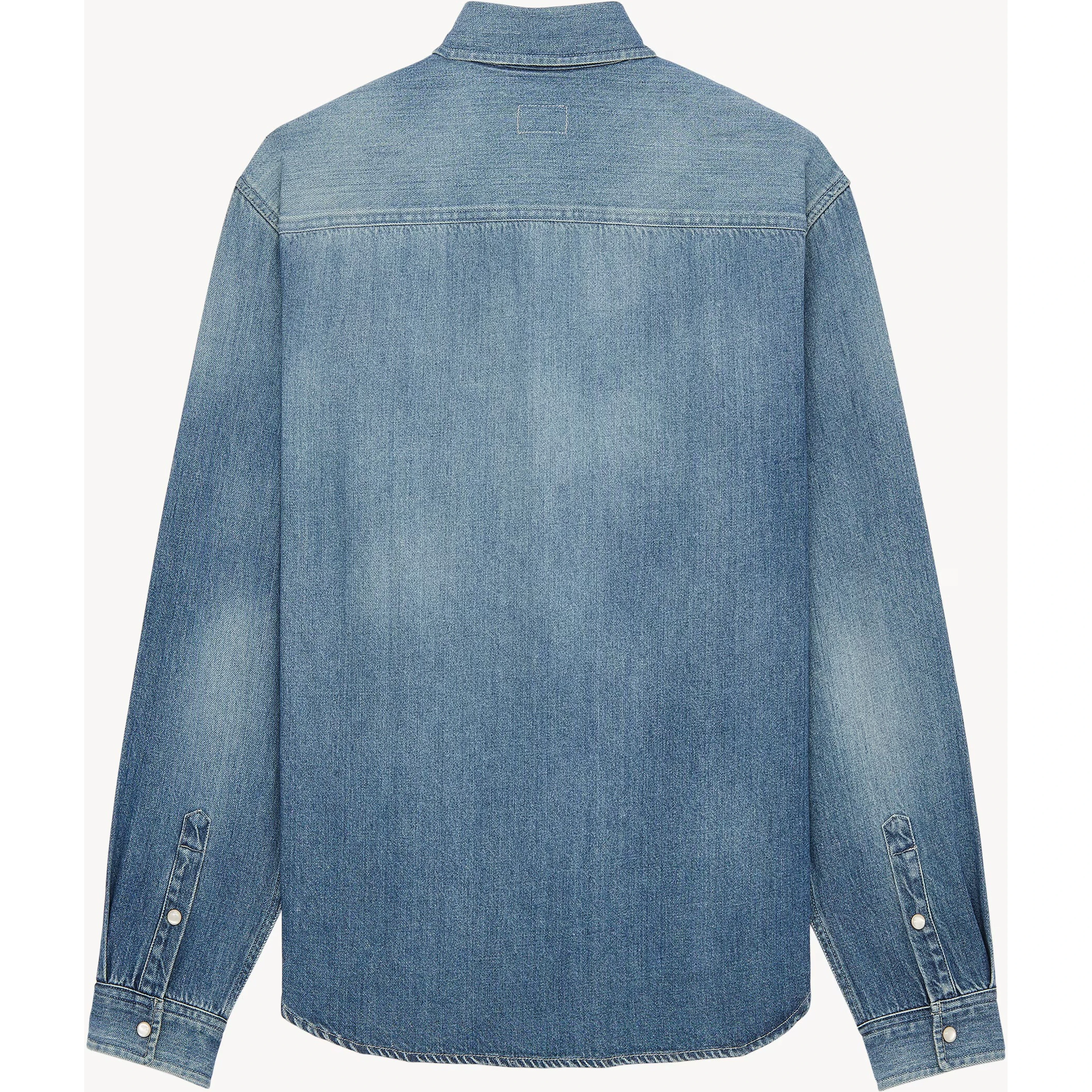 Denim shirt with logo