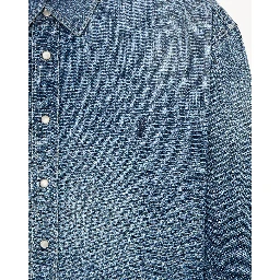 Denim shirt with logo