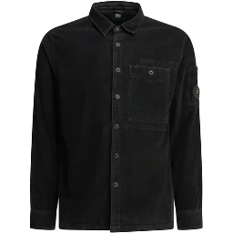Corduroy overshirt jacket with Lens logo