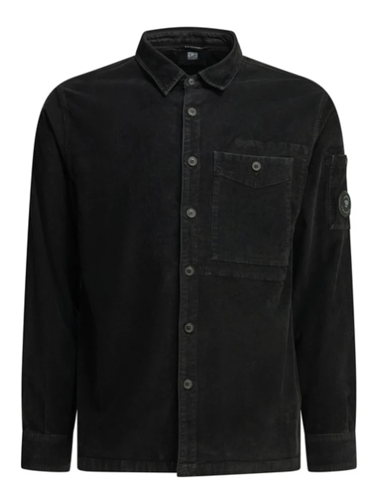 Corduroy overshirt jacket with Lens logo