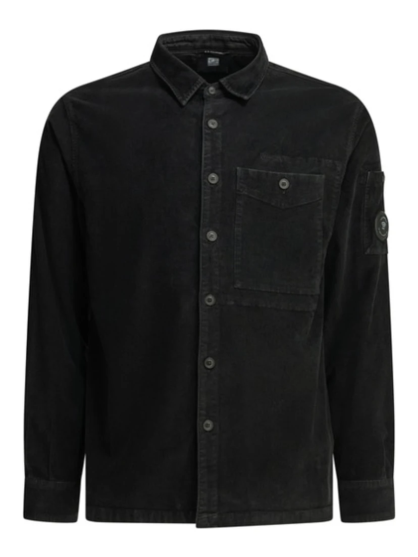 Corduroy overshirt jacket with Lens logo