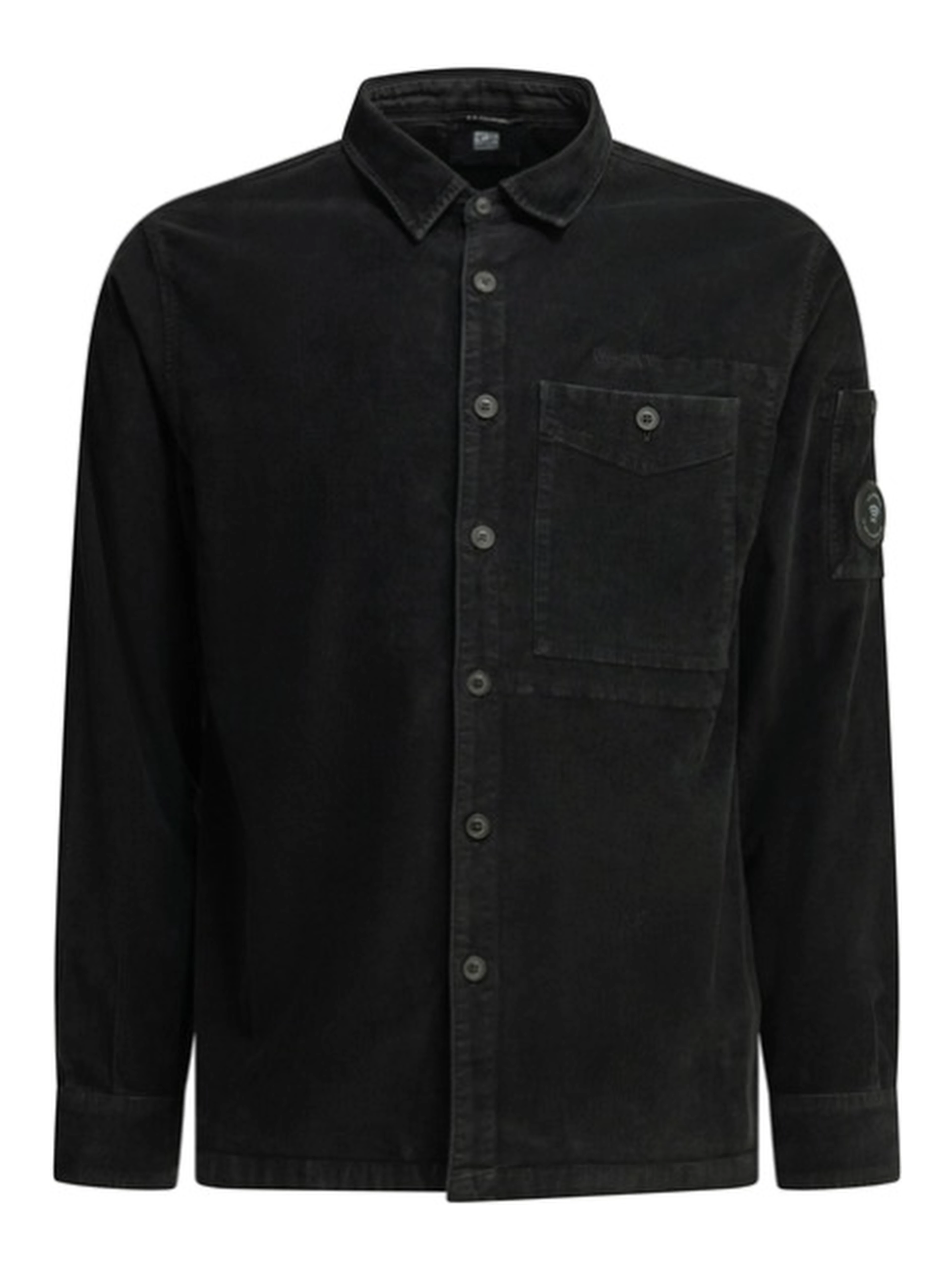 Corduroy overshirt jacket with Lens logo