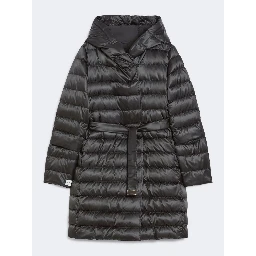 Belted reversible down jacket