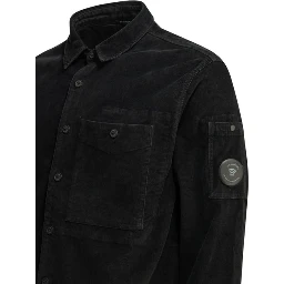 Corduroy overshirt jacket with Lens logo