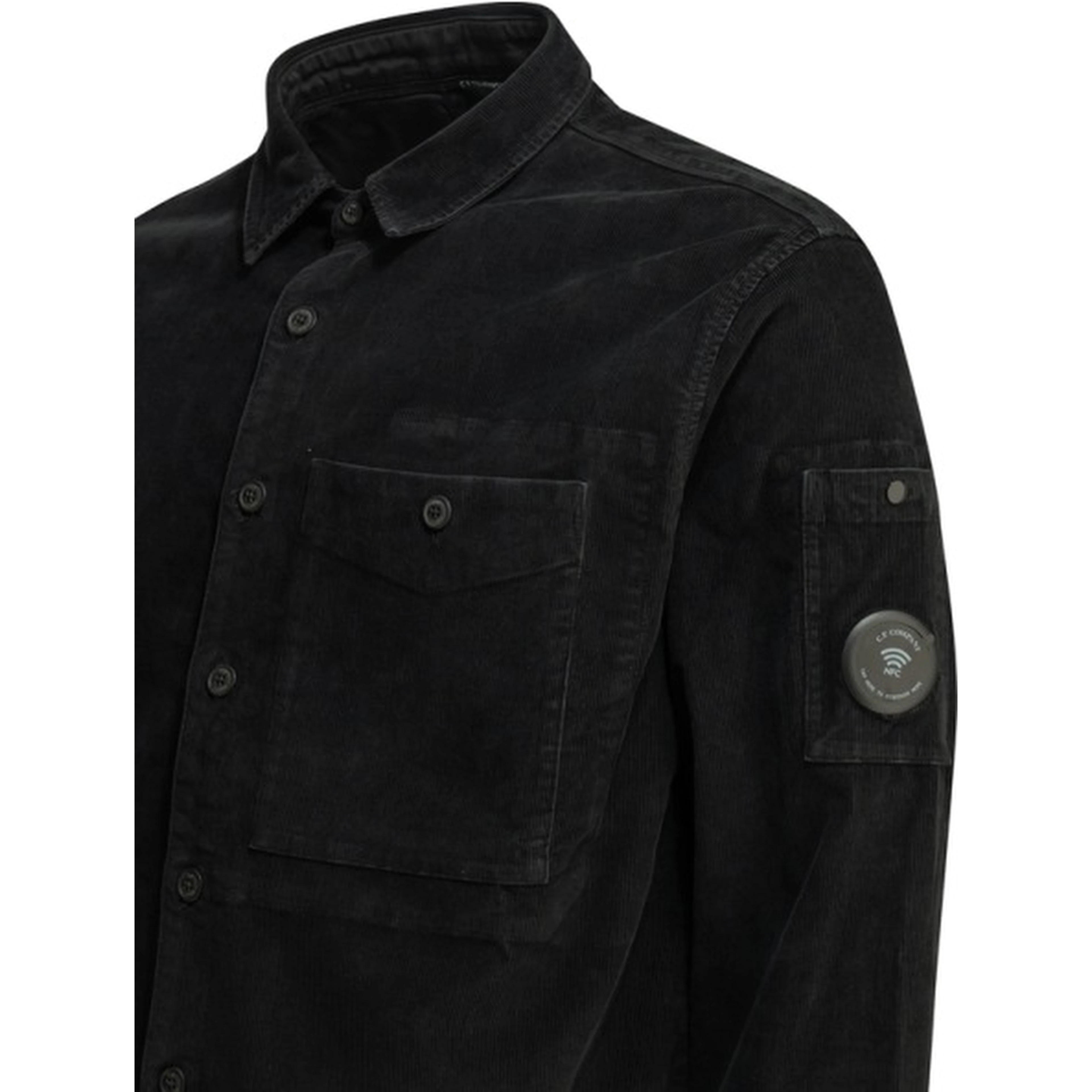 Corduroy overshirt jacket with Lens logo