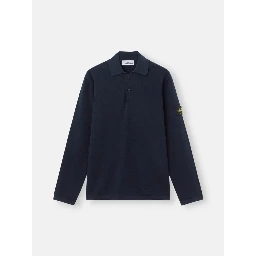 Long sleeves polo shirti in Compass patch