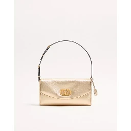 "DeVain" small shoulder bag in laminated nappa leather