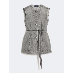 Denim sleeveless top