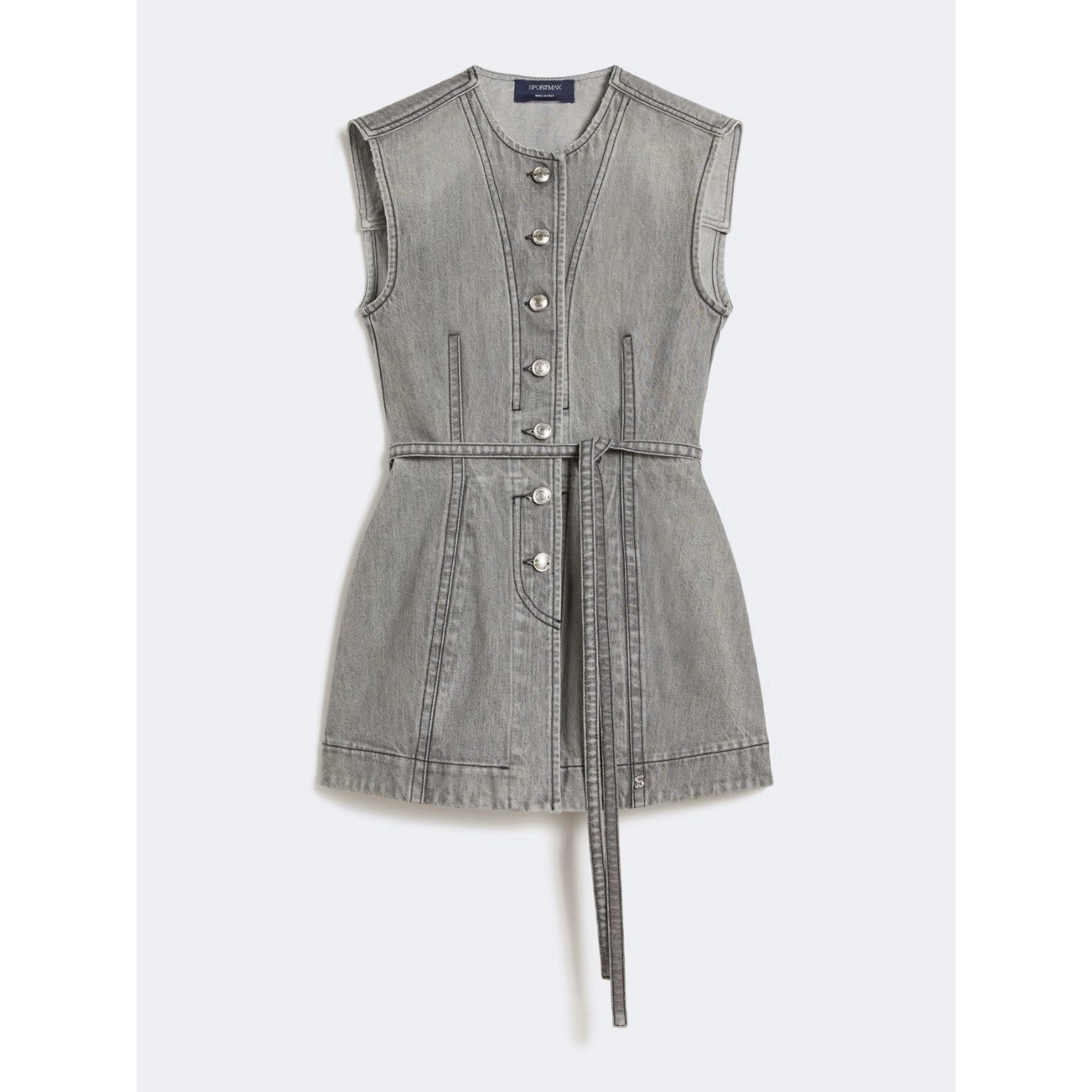Denim sleeveless top