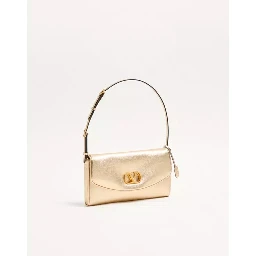 "DeVain" small shoulder bag in laminated nappa leather