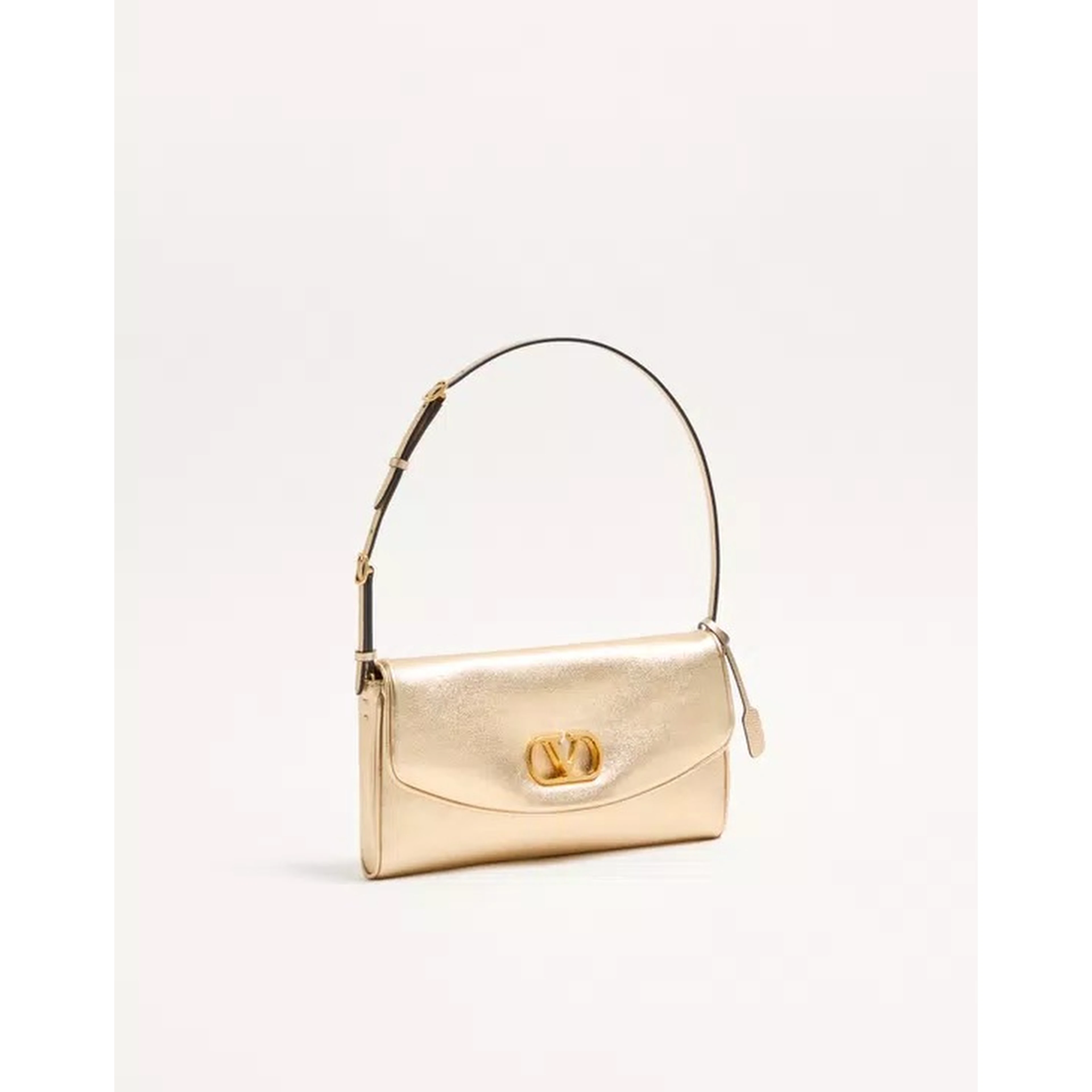 "DeVain" small shoulder bag in laminated nappa leather