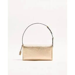 "DeVain" small shoulder bag in laminated nappa leather