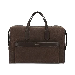 Travel bag in suede leather