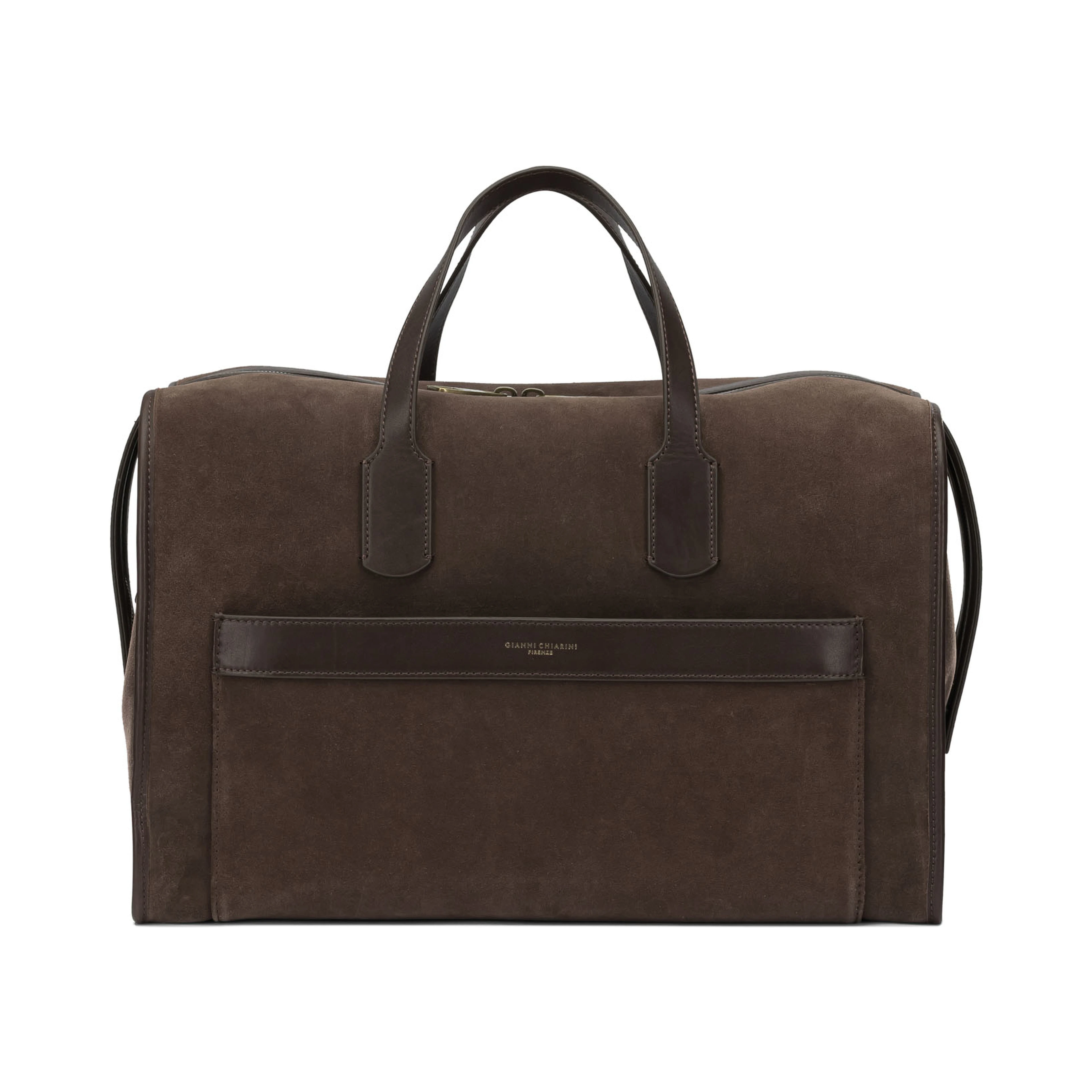 Travel bag in suede leather