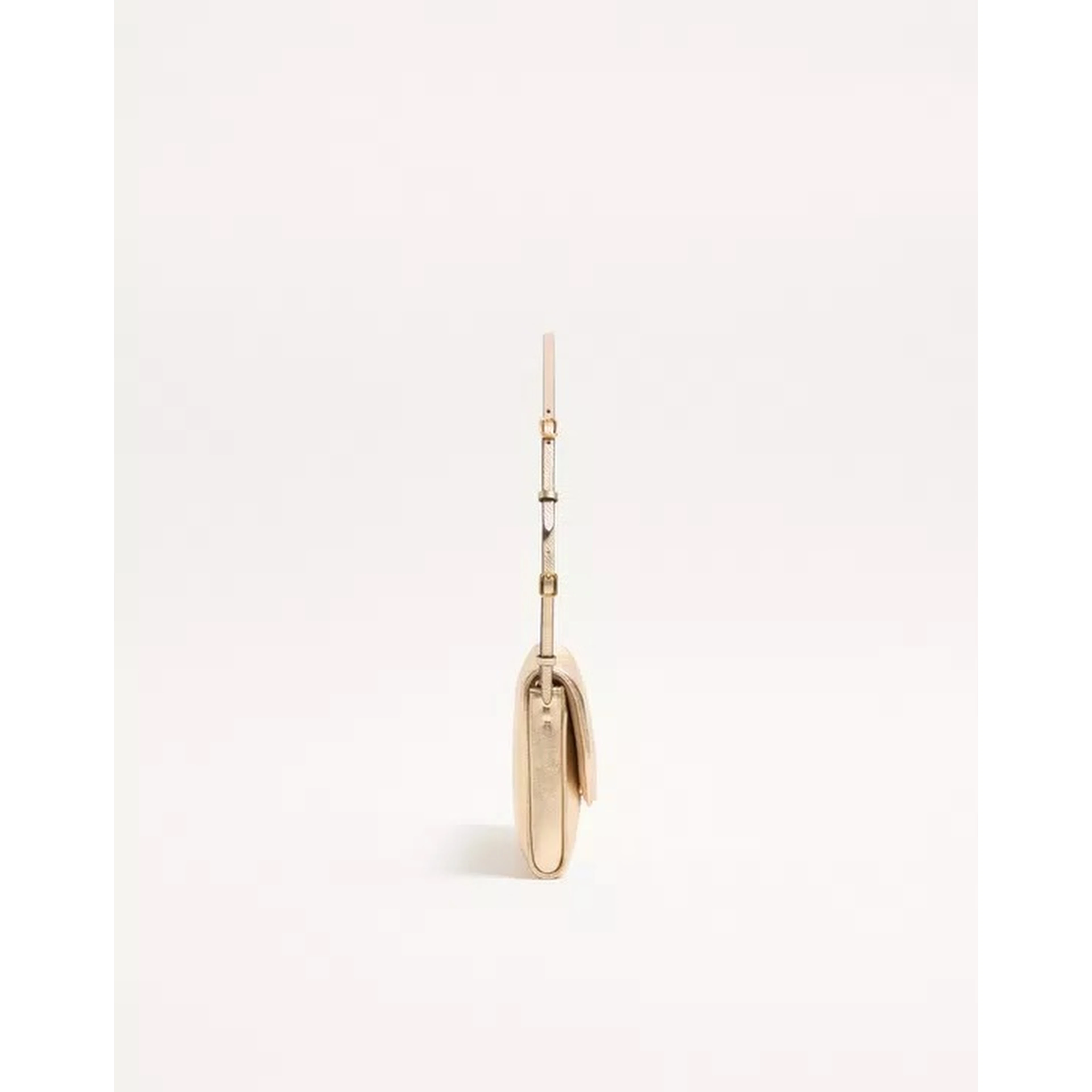 "DeVain" small shoulder bag in laminated nappa leather