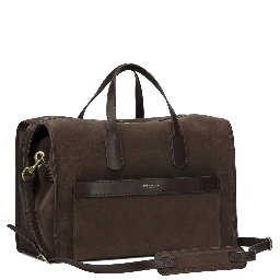 Travel bag in suede leather