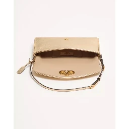 "DeVain" small shoulder bag in laminated nappa leather