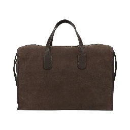 Travel bag in suede leather