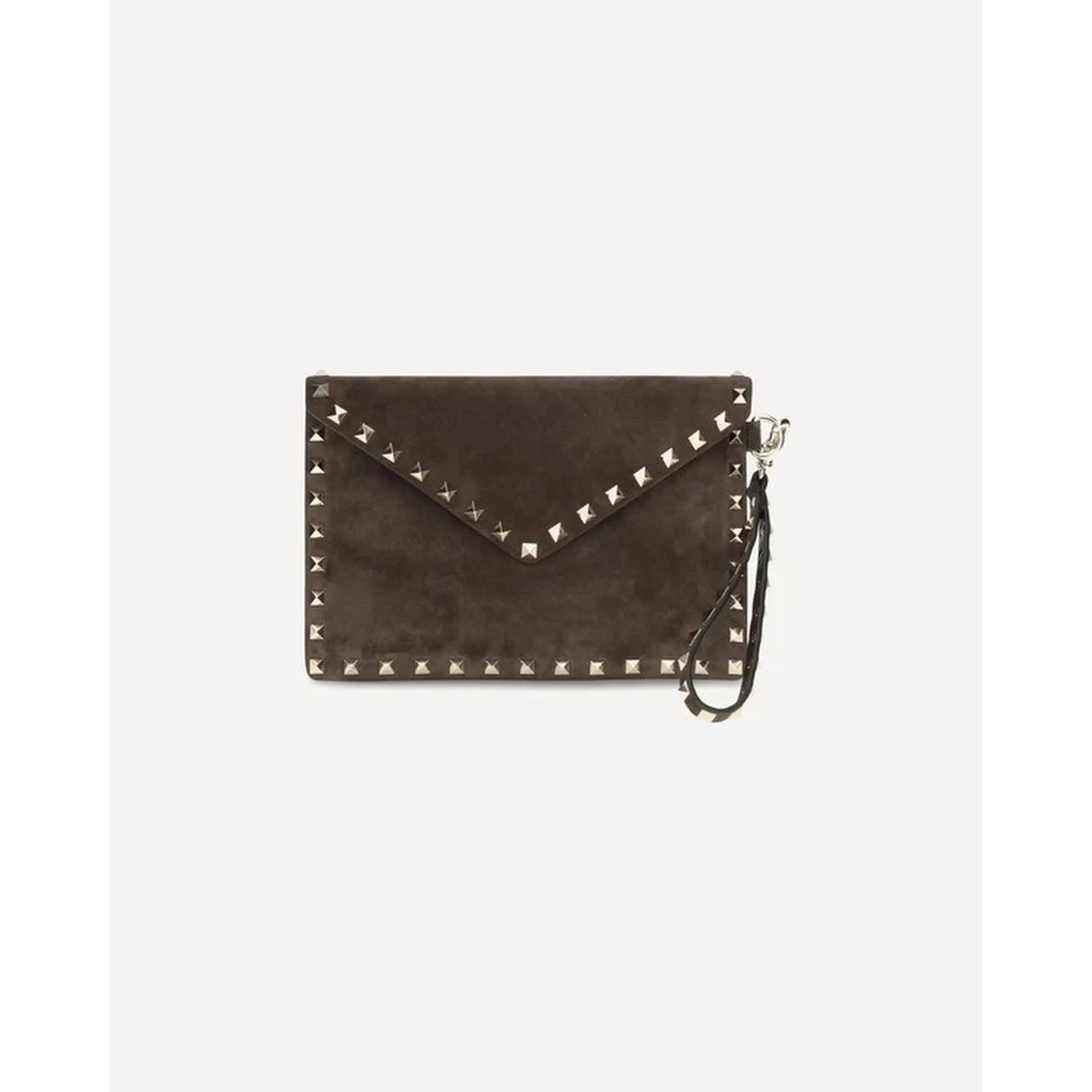 "Rockstud" suede clutch