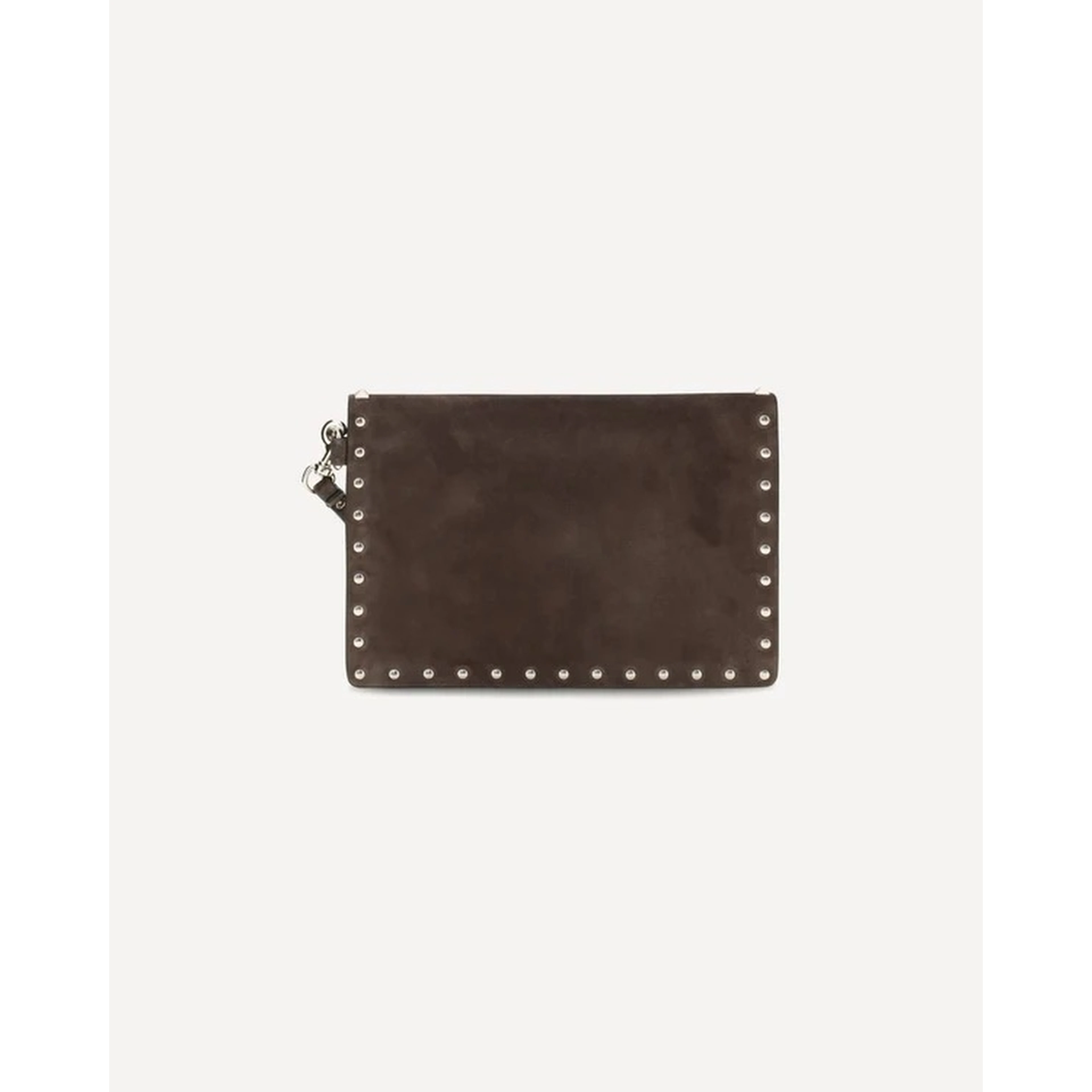 "Rockstud" suede clutch
