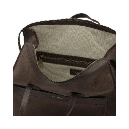 Travel bag in suede leather