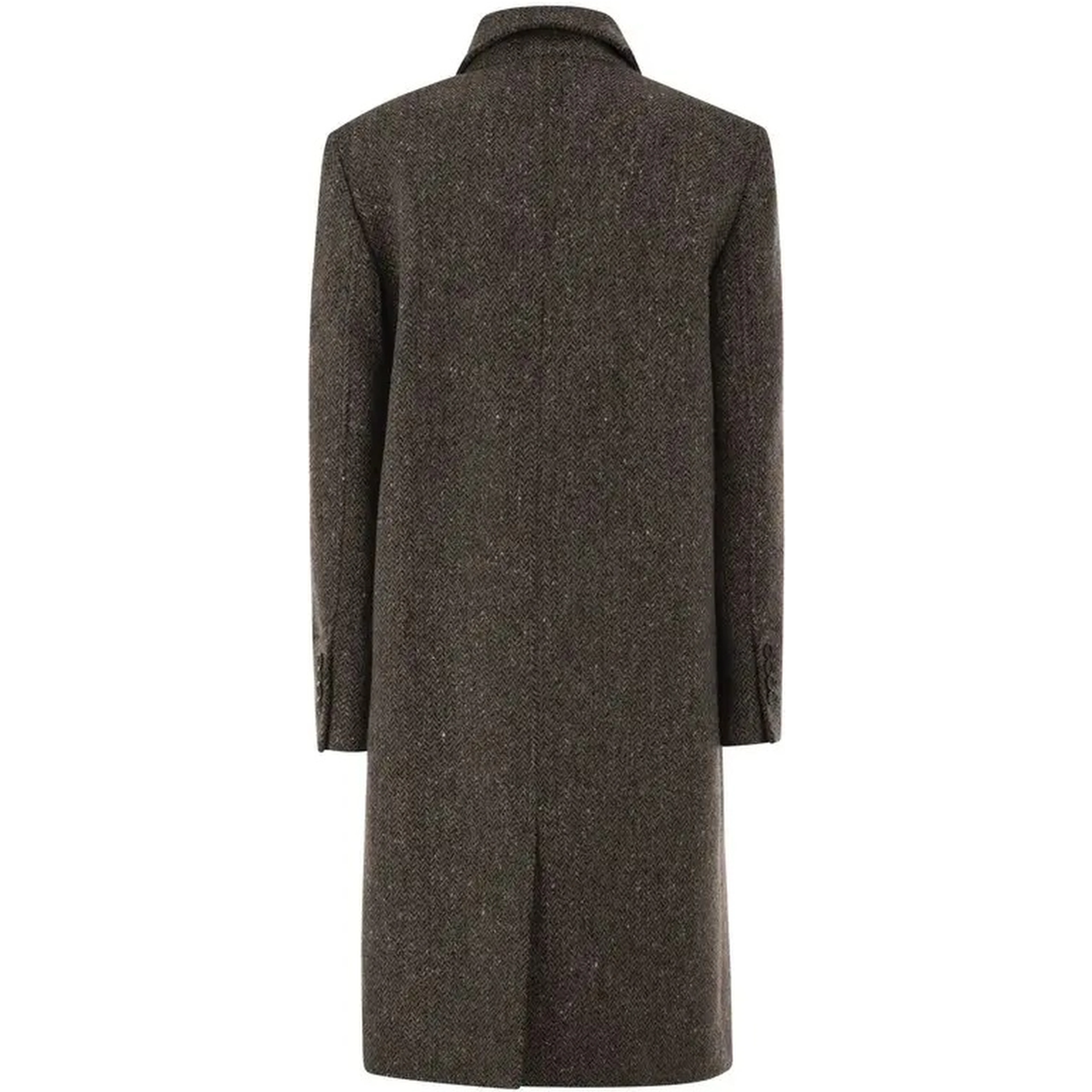 Double-breasted tweed coat